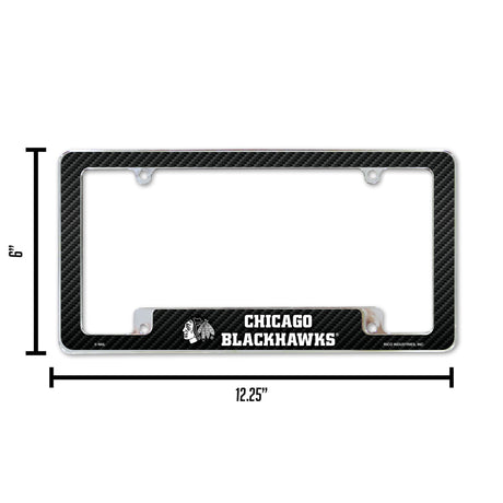NHL Chicago Blackhawks All Over Chrome Frame Fan Gear NHL Chicago Blackhawks