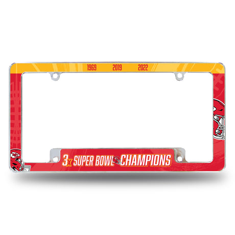 NFL Kansas City Chiefs All Over Chrome Frame Fan Gear NFL Kansas City Chiefs