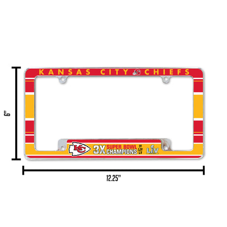 NFL Kansas City Chiefs All Over Chrome Frame Fan Gear NFL Kansas City Chiefs