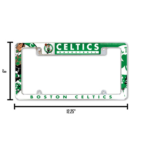 NBA Boston Celtics All Over Chrome Frame Fan Gear NBA Boston Celtics