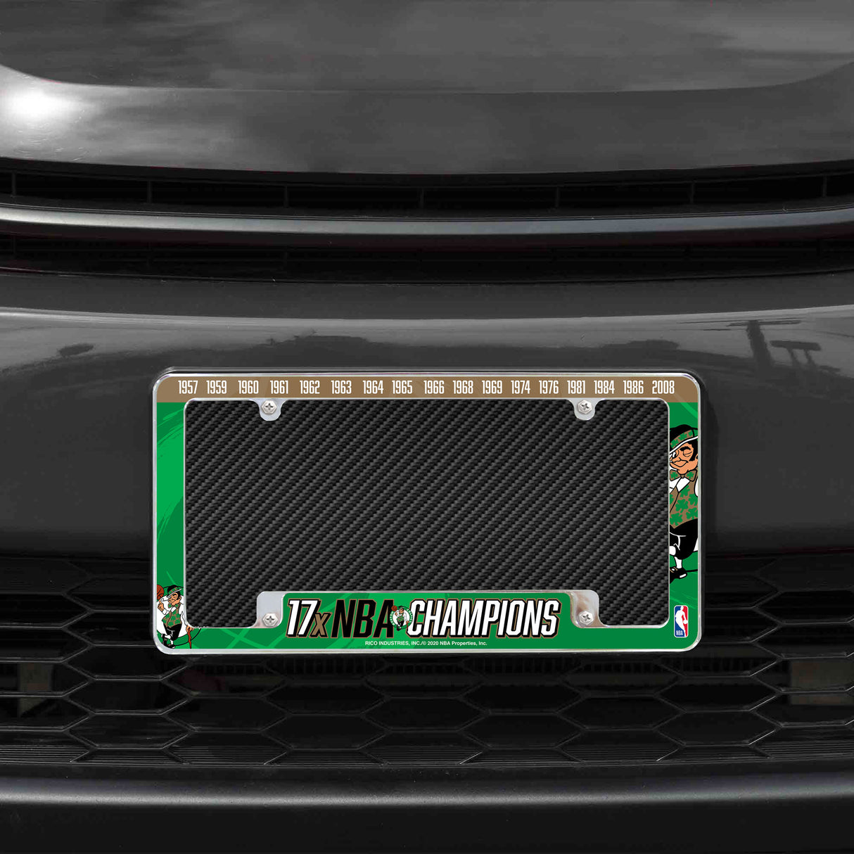 NBA Boston Celtics All Over Chrome Frame Fan Gear NBA Boston Celtics