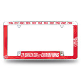 NHL Detroit Red Wings All Over Chrome Frame Fan Gear NHL Detroit Red Wings