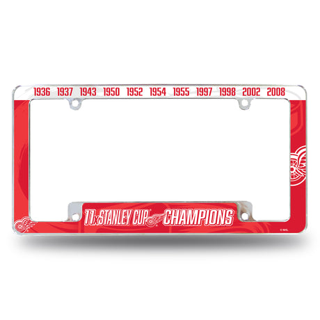 NHL Detroit Red Wings All Over Chrome Frame Fan Gear NHL Detroit Red Wings