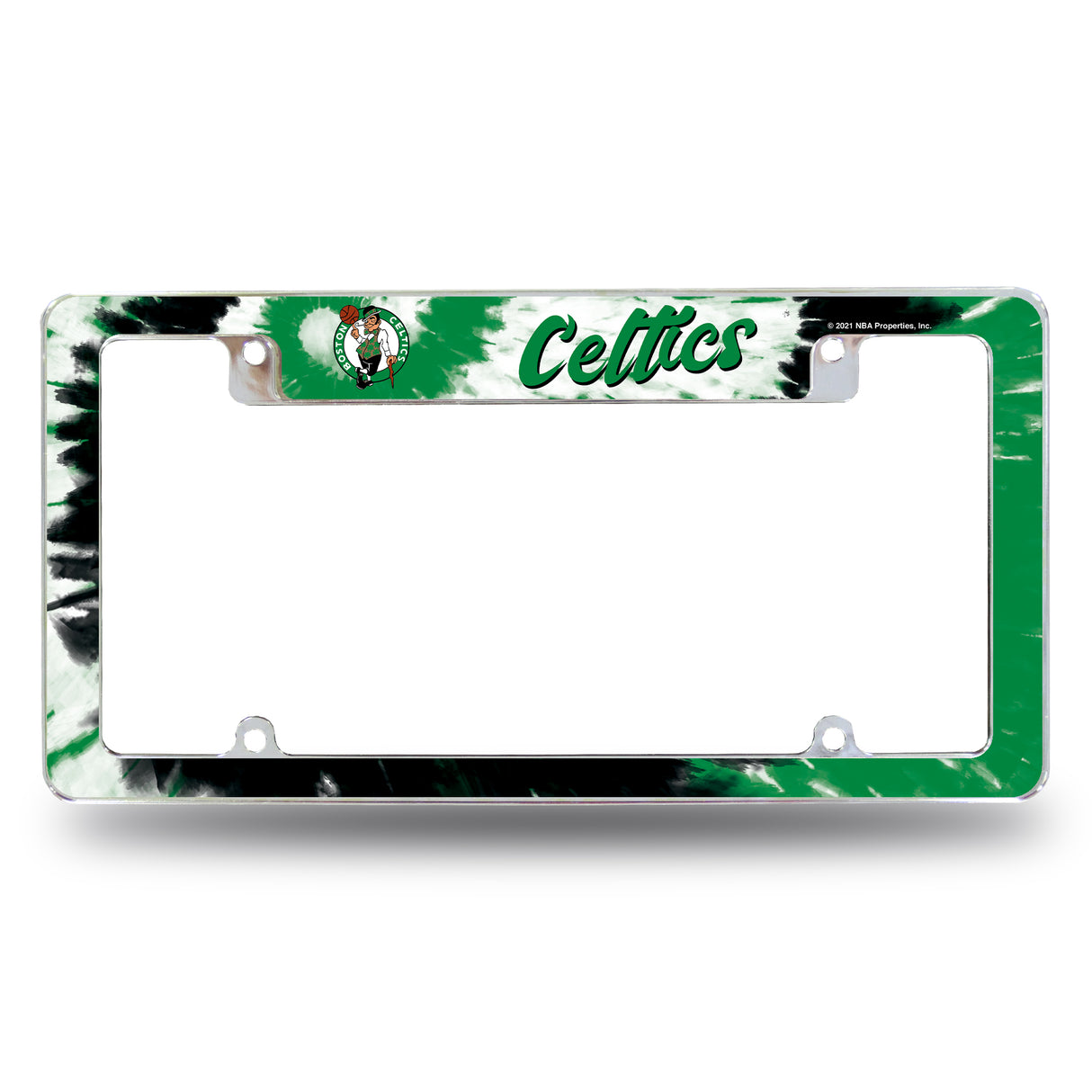 NBA Boston Celtics All Over Chrome Frame Fan Gear NBA Boston Celtics