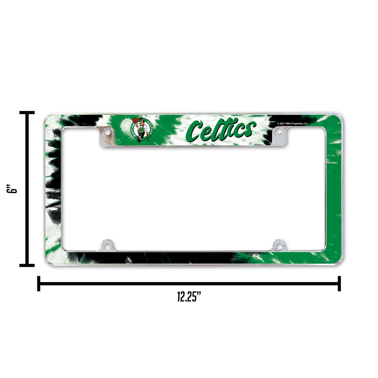 NBA Boston Celtics All Over Chrome Frame Fan Gear NBA Boston Celtics