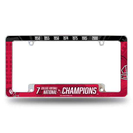 NCAA Oklahoma Sooners All Over Chrome Frame Fan Gear NCAA Oklahoma Sooners