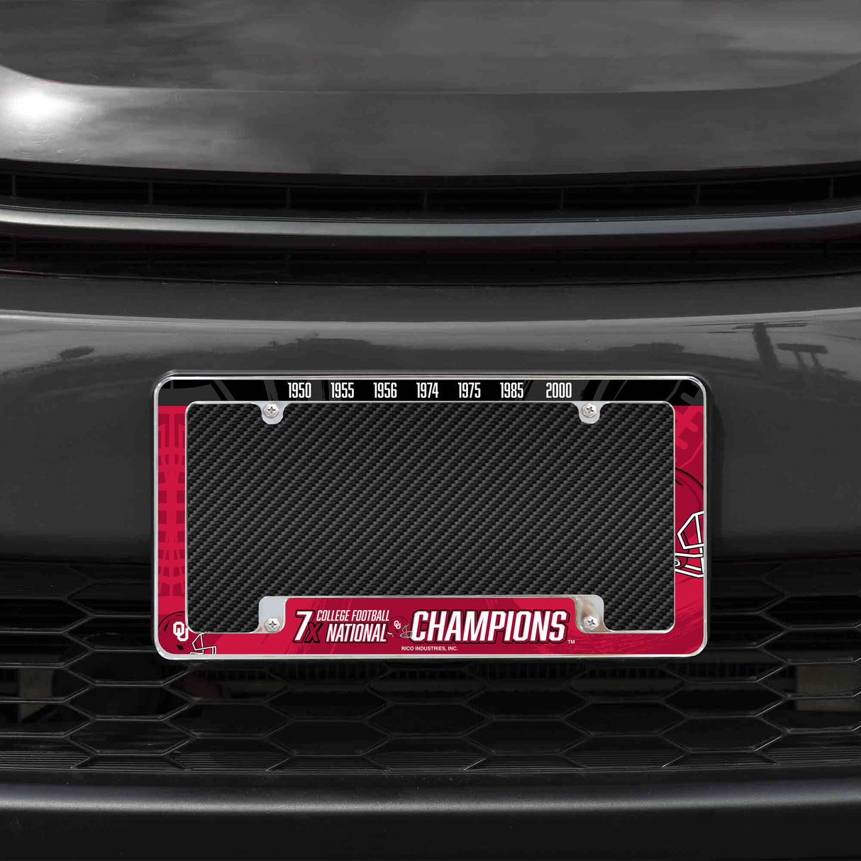 NCAA Oklahoma Sooners All Over Chrome Frame Fan Gear NCAA Oklahoma Sooners