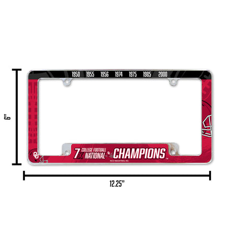 NCAA Oklahoma Sooners All Over Chrome Frame Fan Gear NCAA Oklahoma Sooners