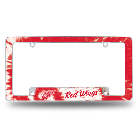 NHL Detroit Red Wings All Over Chrome Frame Fan Gear NHL Detroit Red Wings