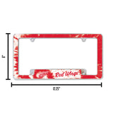NHL Detroit Red Wings All Over Chrome Frame Fan Gear NHL Detroit Red Wings