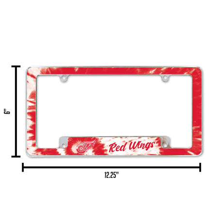 NHL Detroit Red Wings All Over Chrome Frame Fan Gear NHL Detroit Red Wings