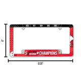 NCAA Nebraska Cornhuskers All Over Chrome Frame Fan Gear NCAA Nebraska Cornhuskers