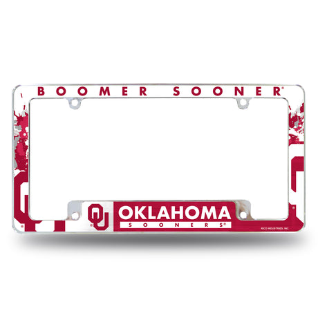 NCAA Oklahoma Sooners All Over Chrome Frame Fan Gear NCAA Oklahoma Sooners