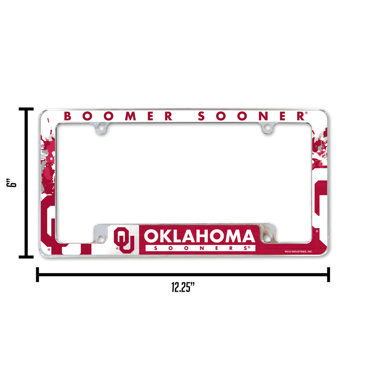 NCAA Oklahoma Sooners All Over Chrome Frame Fan Gear NCAA Oklahoma Sooners