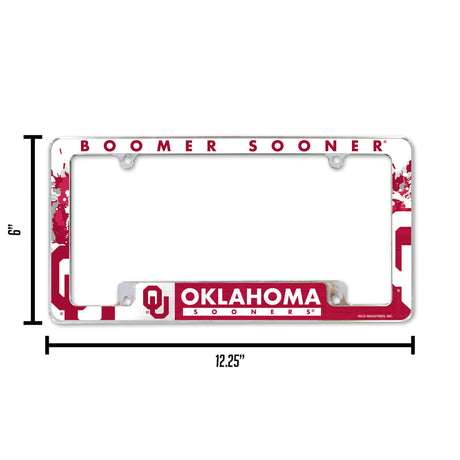 NCAA Oklahoma Sooners All Over Chrome Frame Fan Gear NCAA Oklahoma Sooners