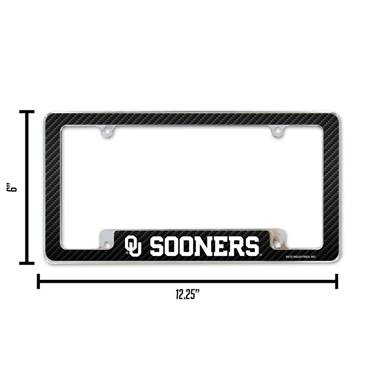 NCAA Oklahoma Sooners All Over Chrome Frame Fan Gear NCAA Oklahoma Sooners