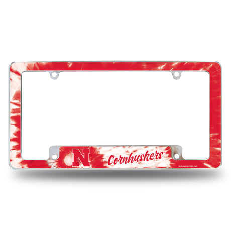 NCAA Nebraska Cornhuskers All Over Chrome Frame Fan Gear NCAA Nebraska Cornhuskers