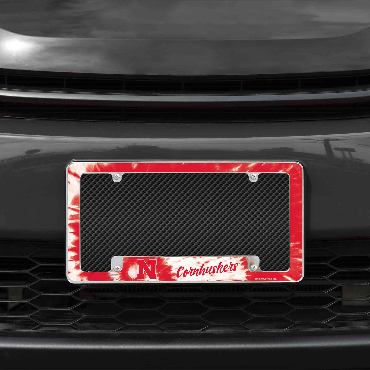 NCAA Nebraska Cornhuskers All Over Chrome Frame Fan Gear NCAA Nebraska Cornhuskers