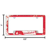 NCAA Nebraska Cornhuskers All Over Chrome Frame Fan Gear NCAA Nebraska Cornhuskers