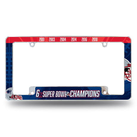 NFL New England Patriots All Over Chrome Frame Fan Gear NFL New England Patriots