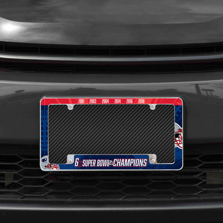 NFL New England Patriots All Over Chrome Frame Fan Gear NFL New England Patriots