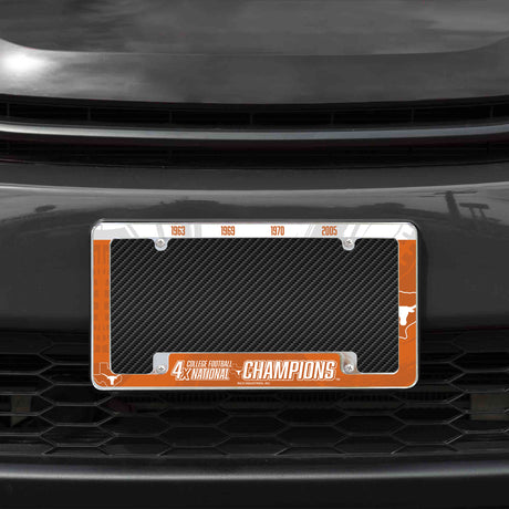 NCAA Texas Longhorns All Over Chrome Frame Fan Gear NCAA Texas Longhorns