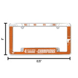 NCAA Texas Longhorns All Over Chrome Frame Fan Gear NCAA Texas Longhorns