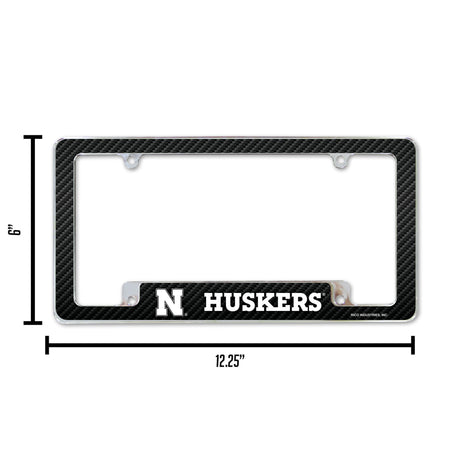 NCAA Nebraska Cornhuskers All Over Chrome Frame Fan Gear NCAA Nebraska Cornhuskers
