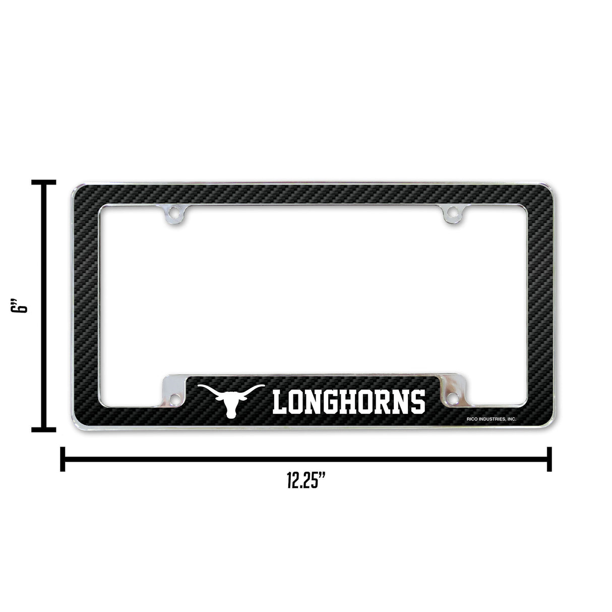 NCAA Texas Longhorns All Over Chrome Frame Fan Gear NCAA Texas Longhorns