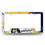 NCAA Michigan Wolverines All Over Chrome Frame Fan Gear NCAA Michigan Wolverines