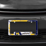NCAA Michigan Wolverines All Over Chrome Frame Fan Gear NCAA Michigan Wolverines