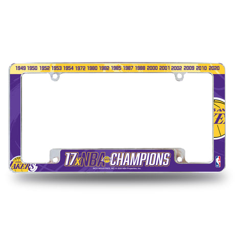 NBA Los Angeles Lakers All Over Chrome Frame Fan Gear NBA Los Angeles Lakers