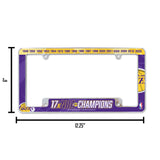 NBA Los Angeles Lakers All Over Chrome Frame Fan Gear NBA Los Angeles Lakers