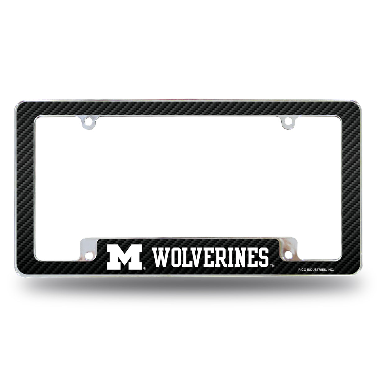 NCAA Michigan Wolverines All Over Chrome Frame Fan Gear NCAA Michigan Wolverines