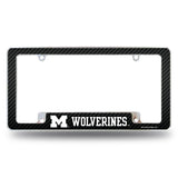 NCAA Michigan Wolverines All Over Chrome Frame Fan Gear NCAA Michigan Wolverines