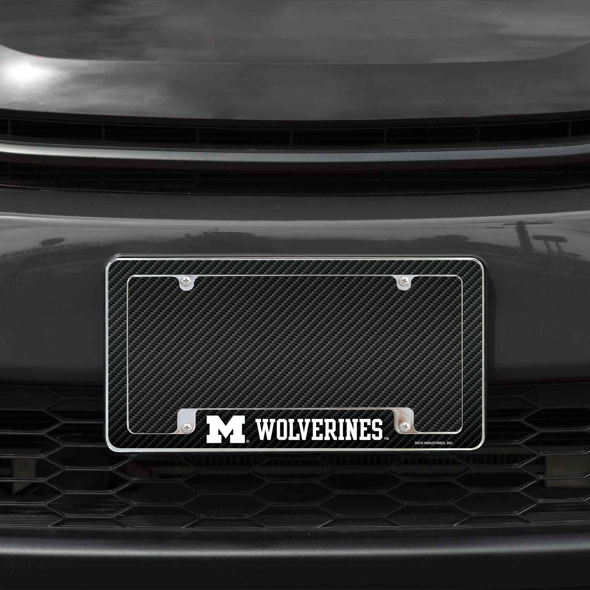 NCAA Michigan Wolverines All Over Chrome Frame Fan Gear NCAA Michigan Wolverines