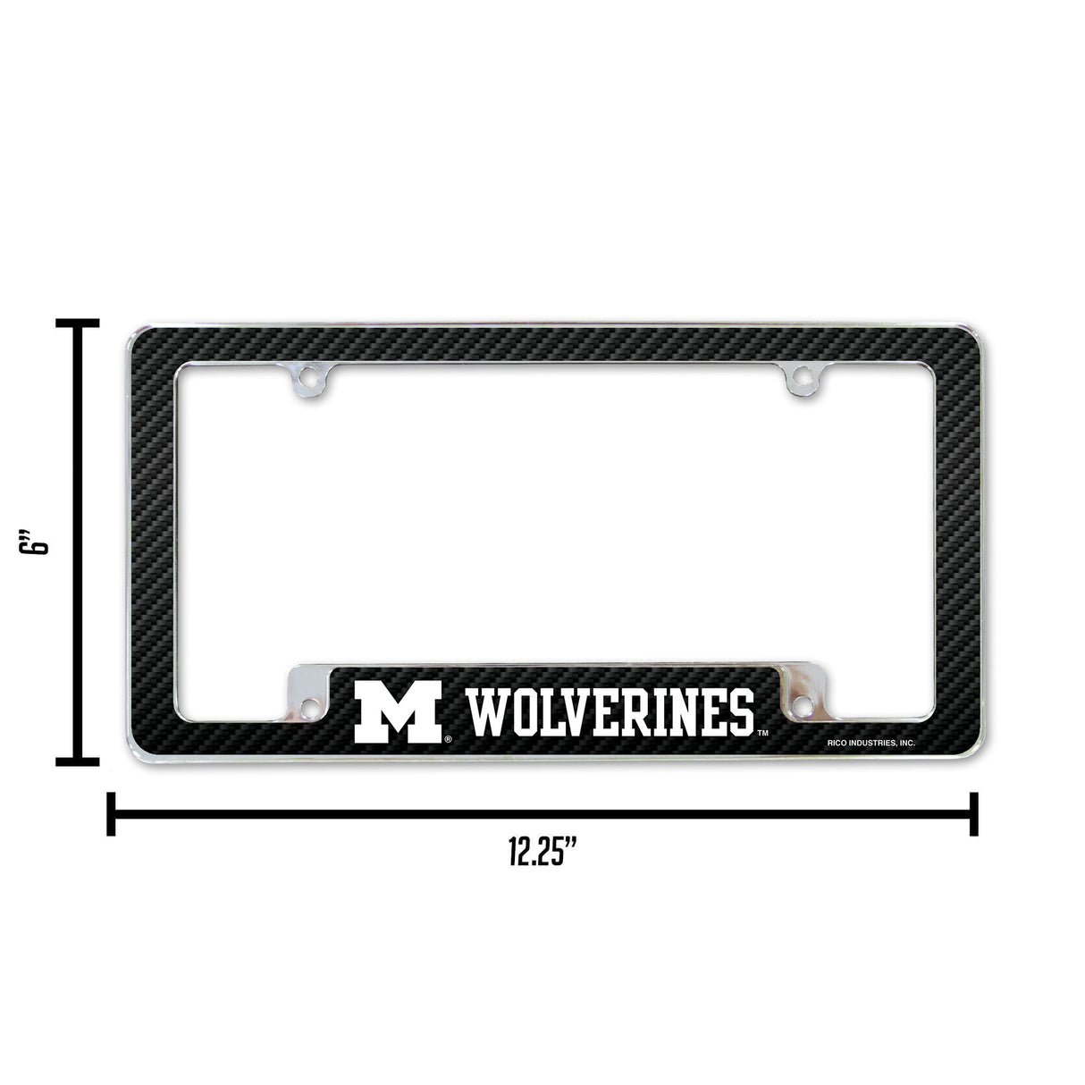 NCAA Michigan Wolverines All Over Chrome Frame Fan Gear NCAA Michigan Wolverines