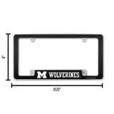 NCAA Michigan Wolverines All Over Chrome Frame Fan Gear NCAA Michigan Wolverines