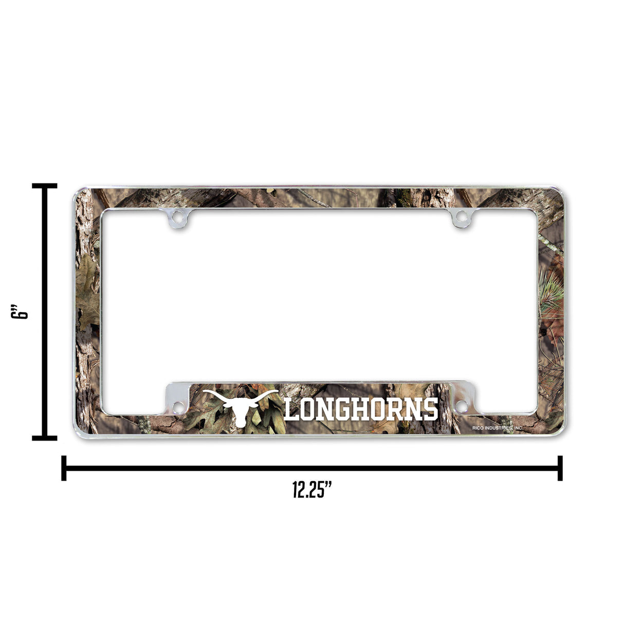 NCAA Texas Longhorns All Over Chrome Frame Fan Gear NCAA Texas Longhorns