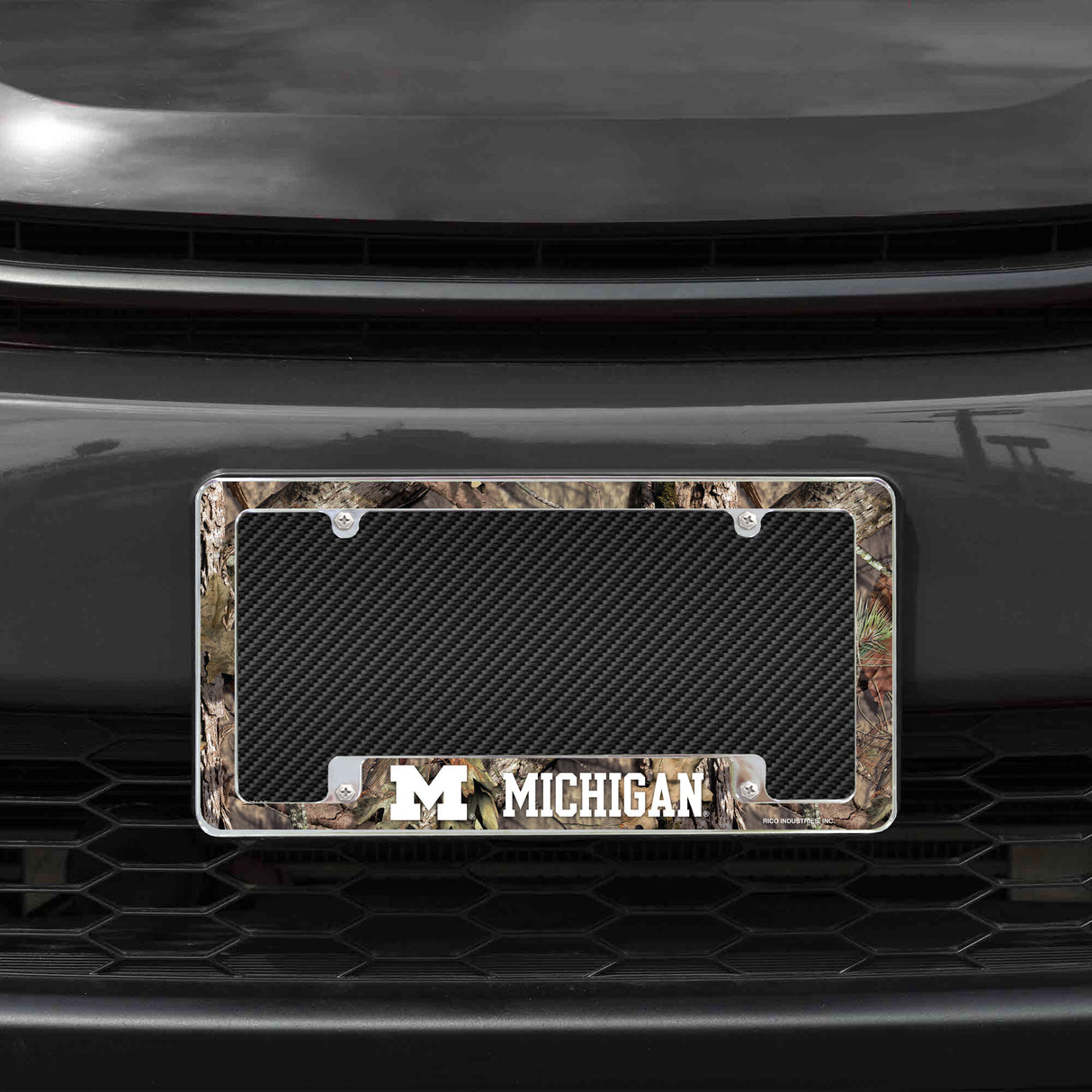 NCAA Michigan Wolverines All Over Chrome Frame Fan Gear NCAA Michigan Wolverines