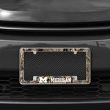 NCAA Michigan Wolverines All Over Chrome Frame Fan Gear NCAA Michigan Wolverines