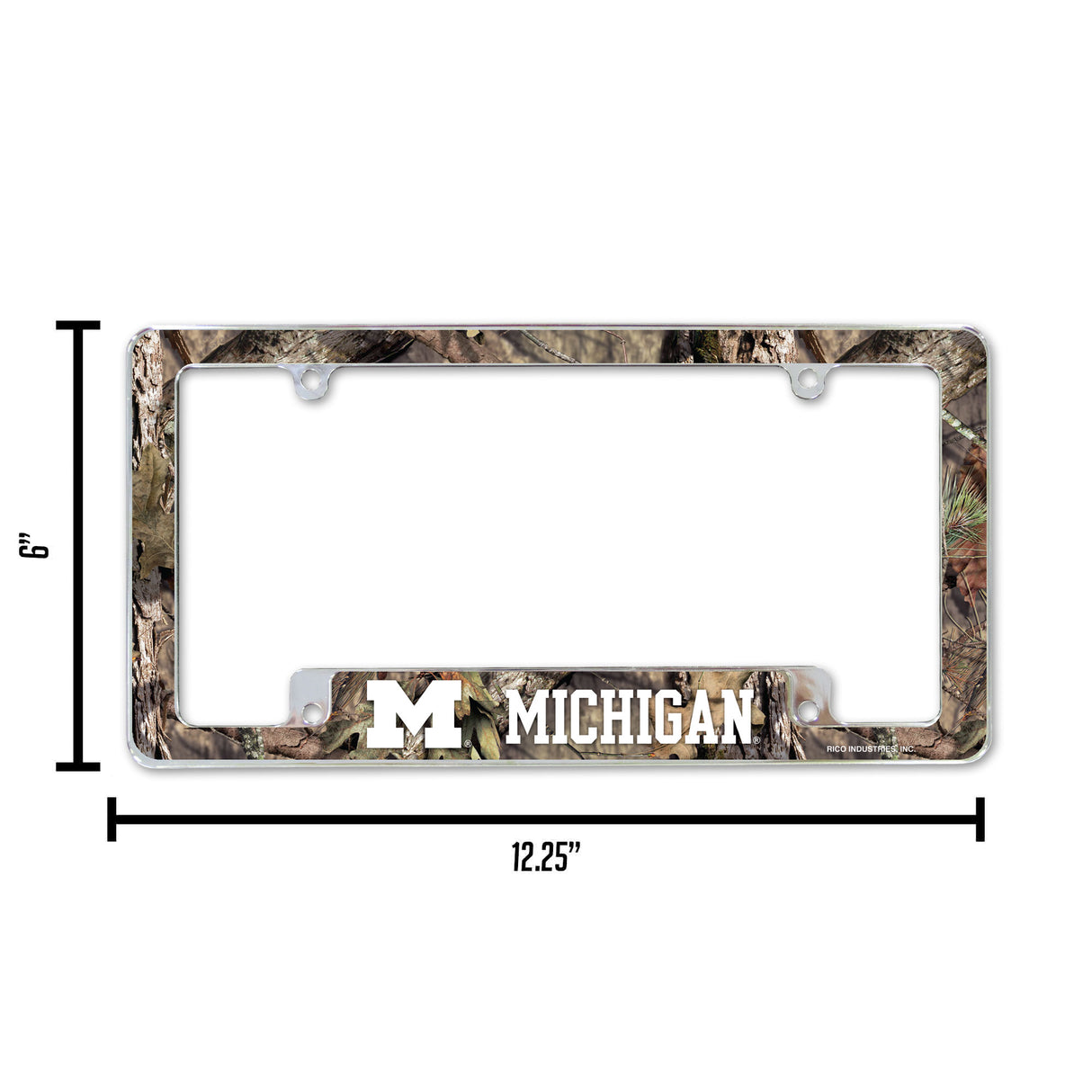 NCAA Michigan Wolverines All Over Chrome Frame Fan Gear NCAA Michigan Wolverines