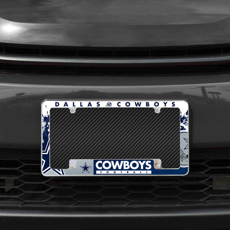 NFL Dallas Cowboys All Over Chrome Frame Fan Gear NFL Dallas Cowboys