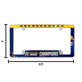 NCAA Michigan Wolverines All Over Chrome Frame Fan Gear NCAA Michigan Wolverines