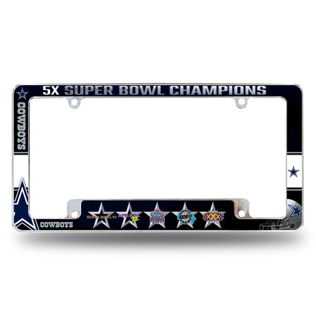 NFL Dallas Cowboys All Over Chrome Frame Fan Gear NFL Dallas Cowboys