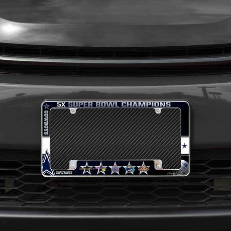 NFL Dallas Cowboys All Over Chrome Frame Fan Gear NFL Dallas Cowboys