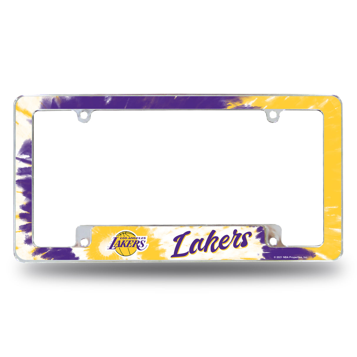 NBA Los Angeles Lakers All Over Chrome Frame Fan Gear NBA Los Angeles Lakers