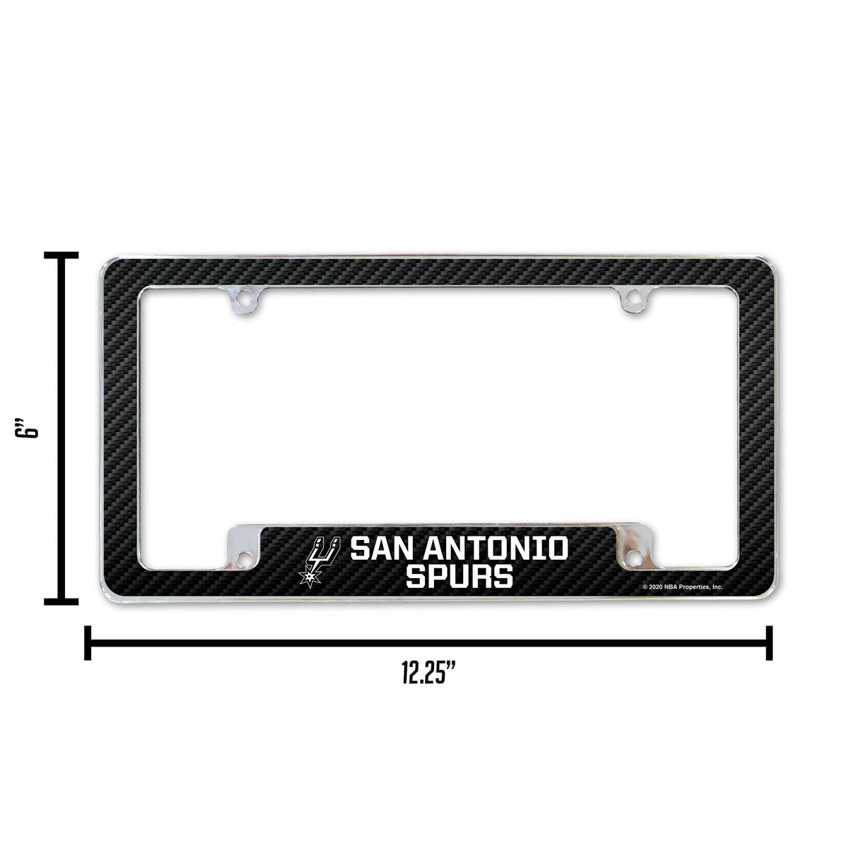 NBA San Antonio Spurs All Over Chrome Frame Fan Gear NBA San Antonio Spurs