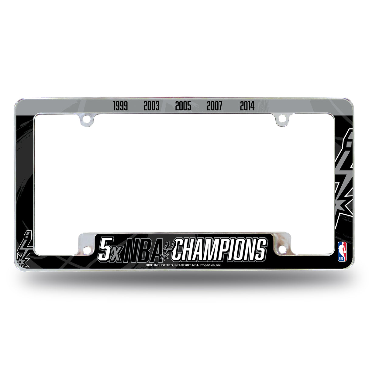 NBA San Antonio Spurs All Over Chrome Frame Fan Gear NBA San Antonio Spurs