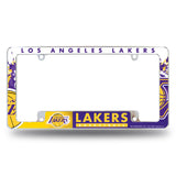 NBA Los Angeles Lakers All Over Chrome Frame Fan Gear NBA Los Angeles Lakers